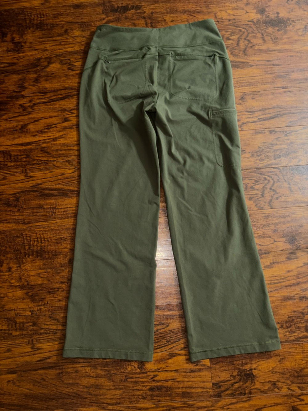 Duluth Trading Co Wide-Leg Pants NoGA Classic Bootcut Lycra Spandex Olive Green - Picture 7 of 8